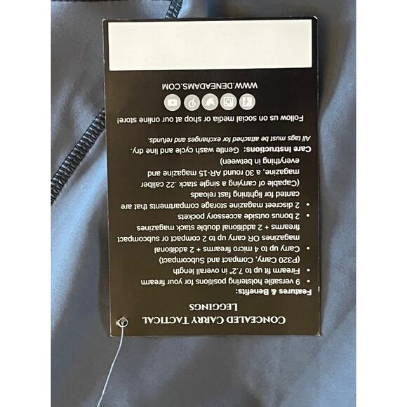 NWT! Dene Adams women's conceal and carry leggings. Grey. Size large. tactical - Picture 4 of 6